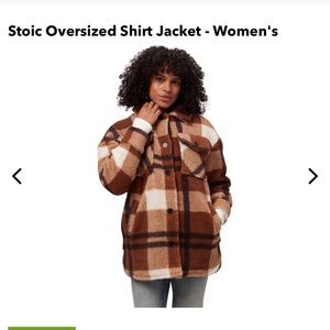 NWOT- stoic oversized sherpa shacket